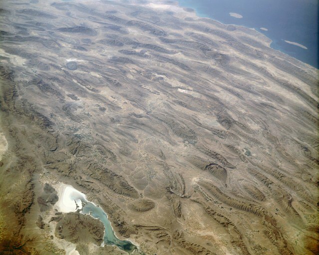 Foto satélite de los montes Zagros