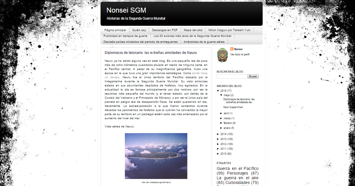 Captura de pantalla general de este gran blog de Historia militar